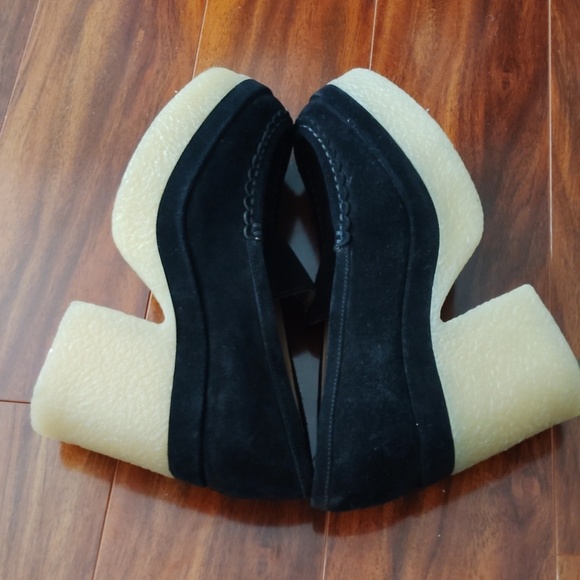 MARC FISHER Lina Women's Platform Loafer suede M-Black platform 8M New (X-7) - Picture 1 of 6